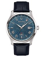 Orologio Bulova Uomo Wilton Gmt in Acciaio 96B385 - 96B385